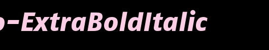 FagoNo-ExtraBoldItalic_英文字体