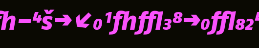 FagoNo-ExtraBoldItalicExp_英文字体