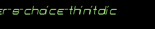 Fontmaker-s-Choice-ThinItalic.ttf