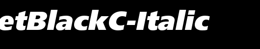 FreeSetBlackC-Italic_英文字体