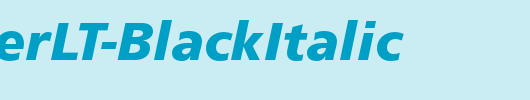 FrutigerLT-BlackItalic_英文字体