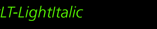 FrutigerLT-LightItalic_英文字体