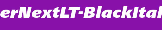 FrutigerNextLT-BlackItalic_英文字体