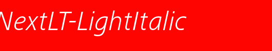 FrutigerNextLT-LightItalic_英文字体