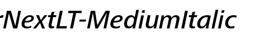 FrutigerNextLT-MediumItalic_英文字体