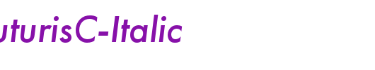 FuturaFuturisC-Italic_英文字体