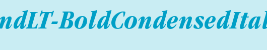 GaramondLT-BoldCondensedItalic_英文字体