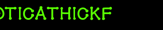 GelDoticaThickF_英文字体