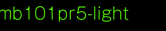 日本外字集字体系列GothicMB101Pr5-Light.otf