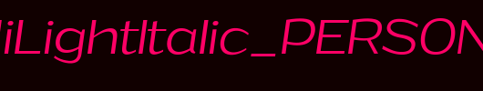 GrandiLightItalic_PERSONAL_USE_英文字体