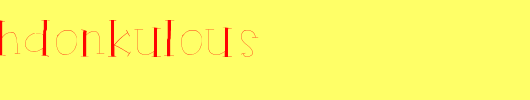 HelloRuhdonkulous_英文字体