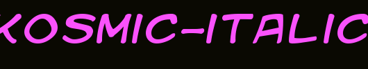 Kid-Kosmic-Italic_英文字体