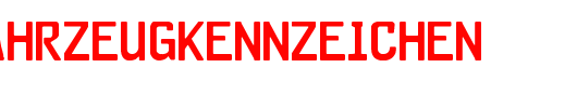 Kraftfahrzeugkennzeichen.ttf