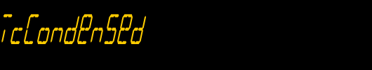LCD14ItalicCondensed_英文字体