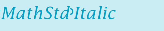 LucidaMathStd-Italic_英文字体