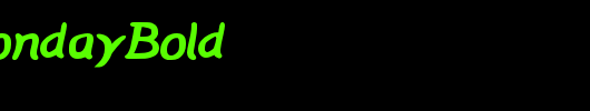 ManicMondayBold_英文字体