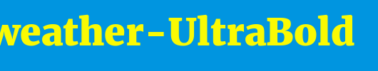 Merriweather-UltraBold_英文字体