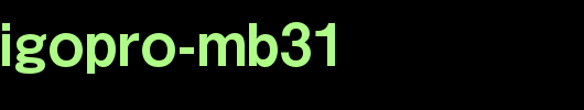 日本外字集字体系列MidashiGoPro-MB31.otf