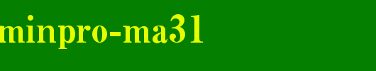 日本外字集字体系列MidashiMinPro-MA31.otf