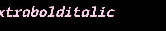 MonoxExtraBoldItalic_英文字体