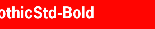 NewsGothicStd-Bold_英文字体