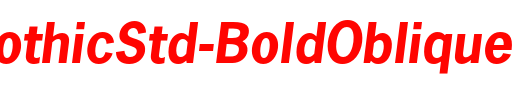 NewsGothicStd-BoldOblique_英文字体