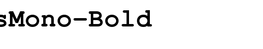 NimbusMono-Bold_英文字体