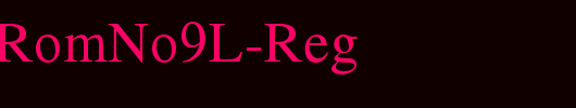 NimbusRomNo9L-Reg_英文字体