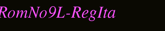 NimbusRomNo9L-RegIta_英文字体
