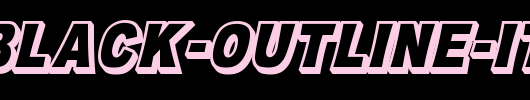 OMNIBLACK-Outline-Italic.otf英文字体下载