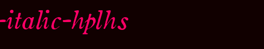 Oldstyle-Italic-HPLHS.ttf英文字体下载