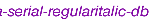 Olympia-Serial-RegularItalic-DB.ttf英文字体下载
