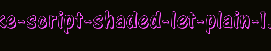 One-Stroke-Script-Shaded-LET-Plain-1.0.ttf英文字体下载