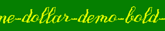 Only-One-Dollar-Demo-Bold-Italic.ttf英文字体下载