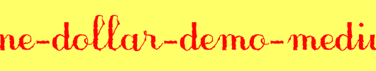 Only-One-Dollar-Demo-Medium.ttf英文字体下载