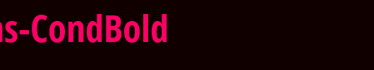 OpenSans-CondBold_英文字体
