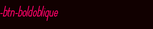 Operator-Nine-BTN-BoldOblique.ttf英文字体下载