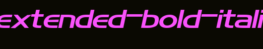 Orbit-Extended-Bold-Italic.ttf英文字体下载