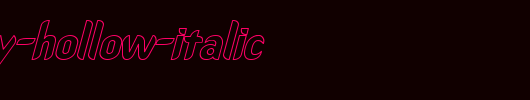 OregonDry-Hollow-Italic.ttf英文字体下载