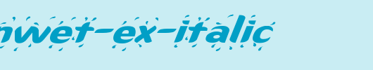 OregonWet-Ex-Italic.ttf英文字体下载