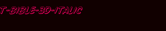 Overstreet-Bible-3D-Italic.ttf英文字体下载