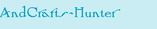 P22ArtsAndCrafts-Hunter_英文字体