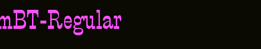PTBarnumBT-Regular_英文字体