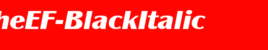 PanacheEF-BlackItalic_英文字体