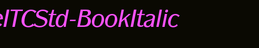 PanacheITCStd-BookItalic_英文字体