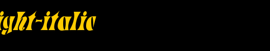 ParadeTight-Italic_英文字体