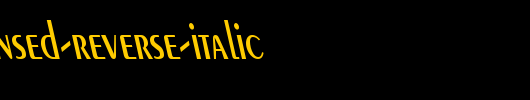 Pare-Condensed-Reverse-Italic_英文字体