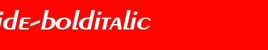 Pare-Wide-BoldItalic_英文字体