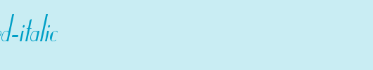 Paris-Condensed-Italic_英文字体