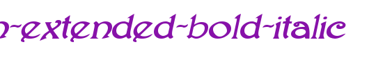 Parisian-Extended-Bold-Italic_英文字体